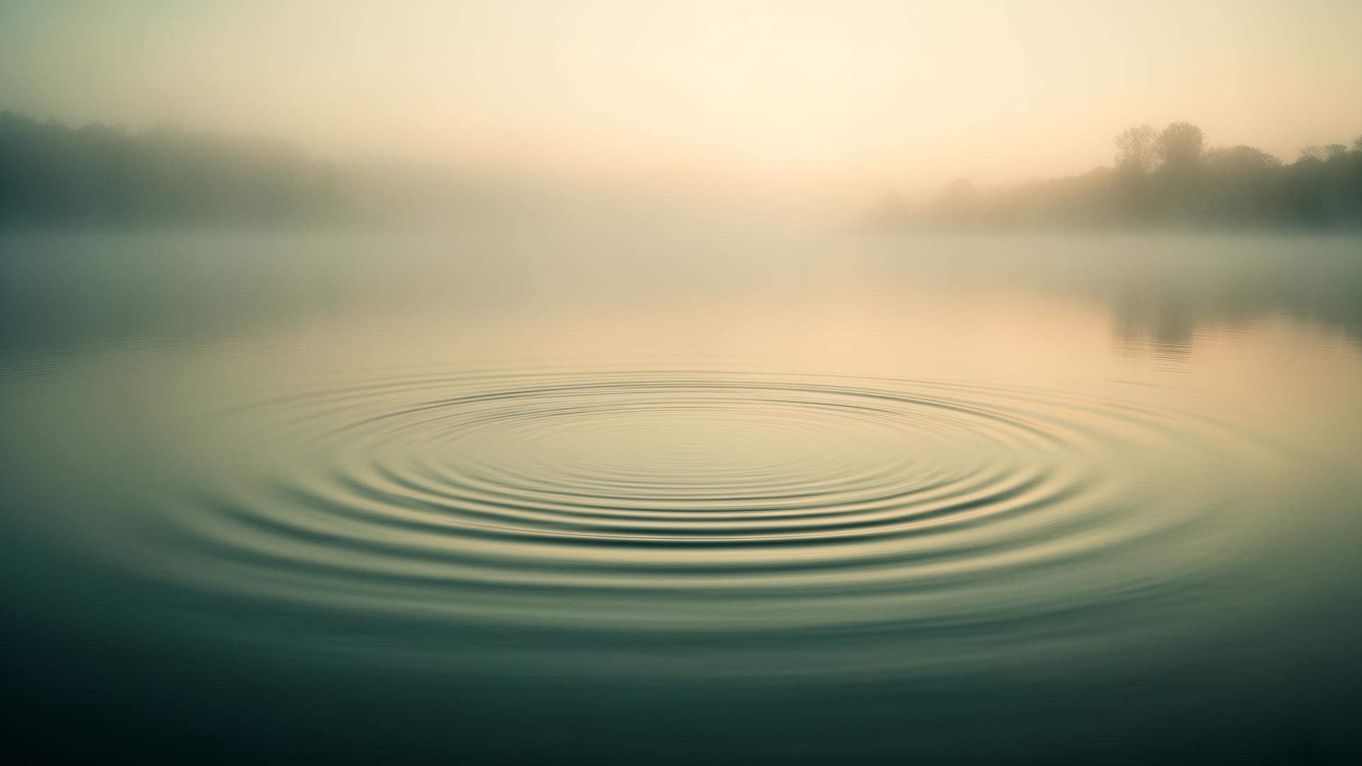 Still water at dawn with gentle ripples